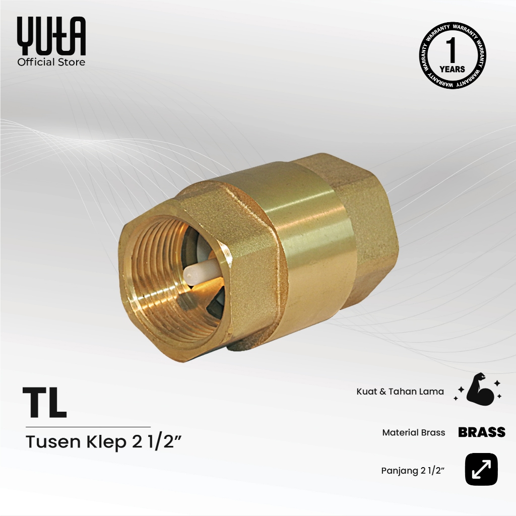 YUTA Tusen Klep - Foot Valve 2 1/2 Inch Brass TL