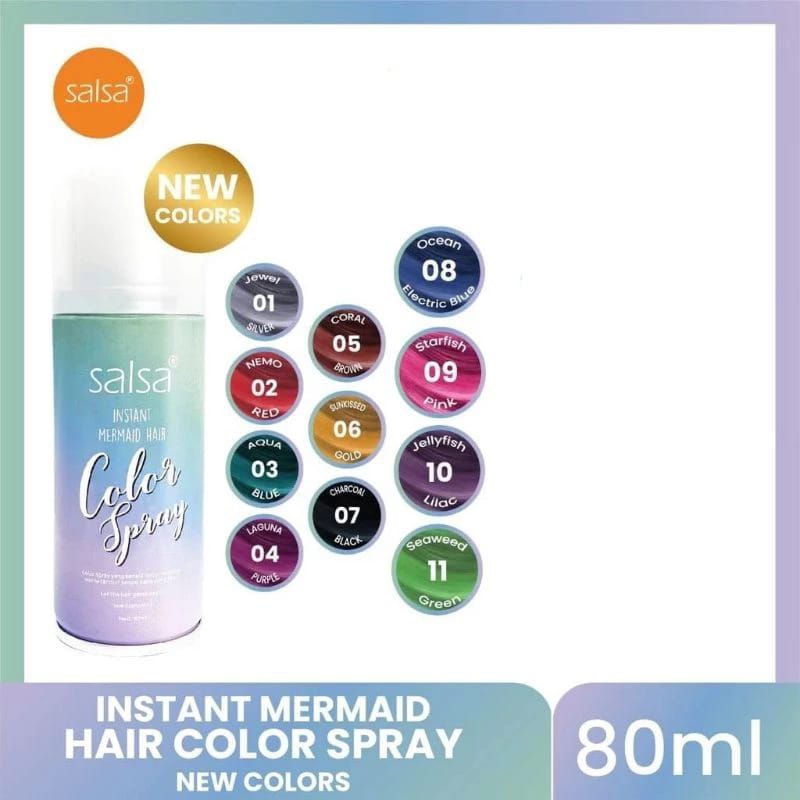 SALSA COLOR SPRAY /  INSTANT MARMAID HAIR COLOR SPRAY