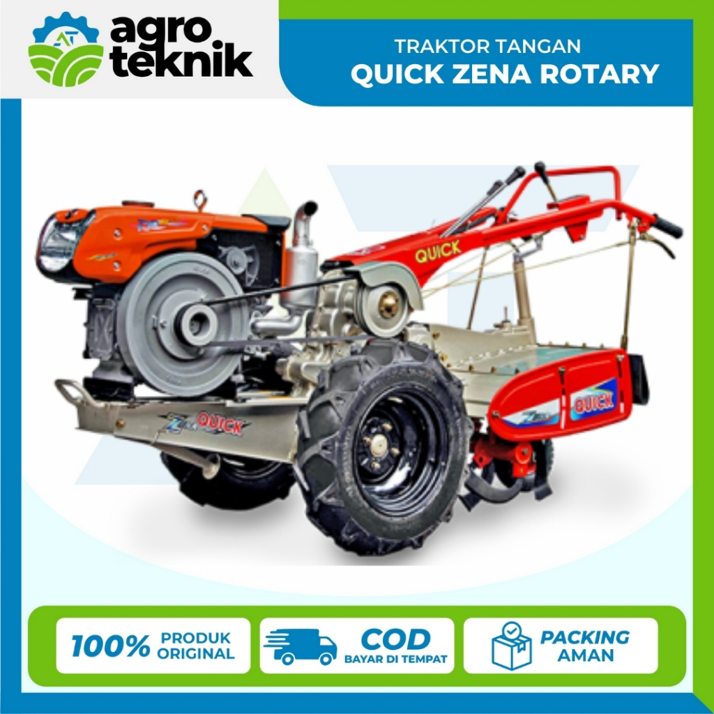 Agroteknik - Traktor Tangan Quick Zena Rotary Hand Tractor Mesin Bajak Sawah