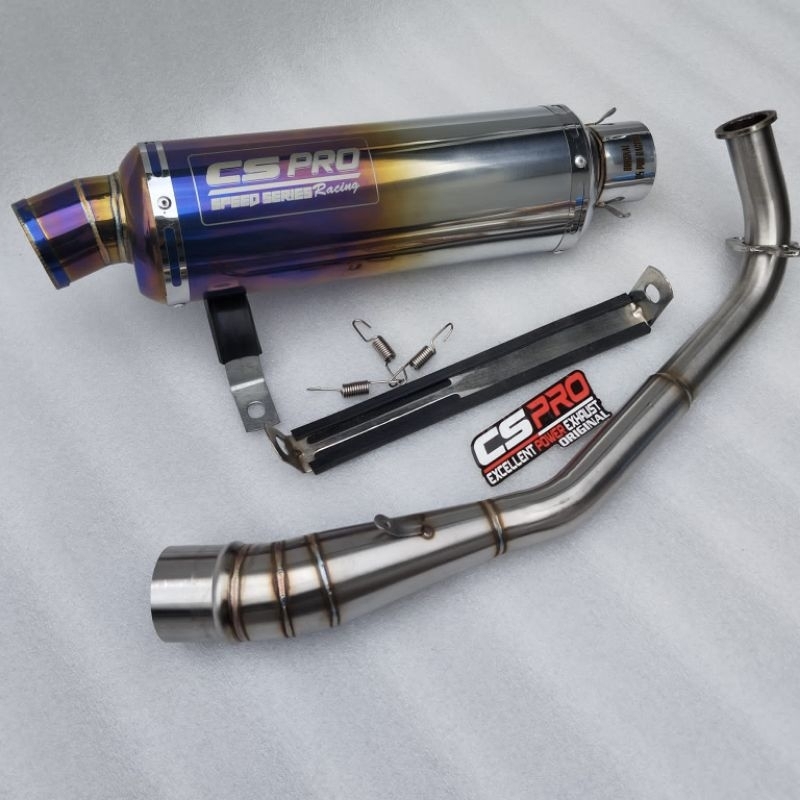 Knalpot Racing CS PRO Oval new edition metic nmax scoopy aerox adv150 pcx mio beat vario Cs Pro Ori 