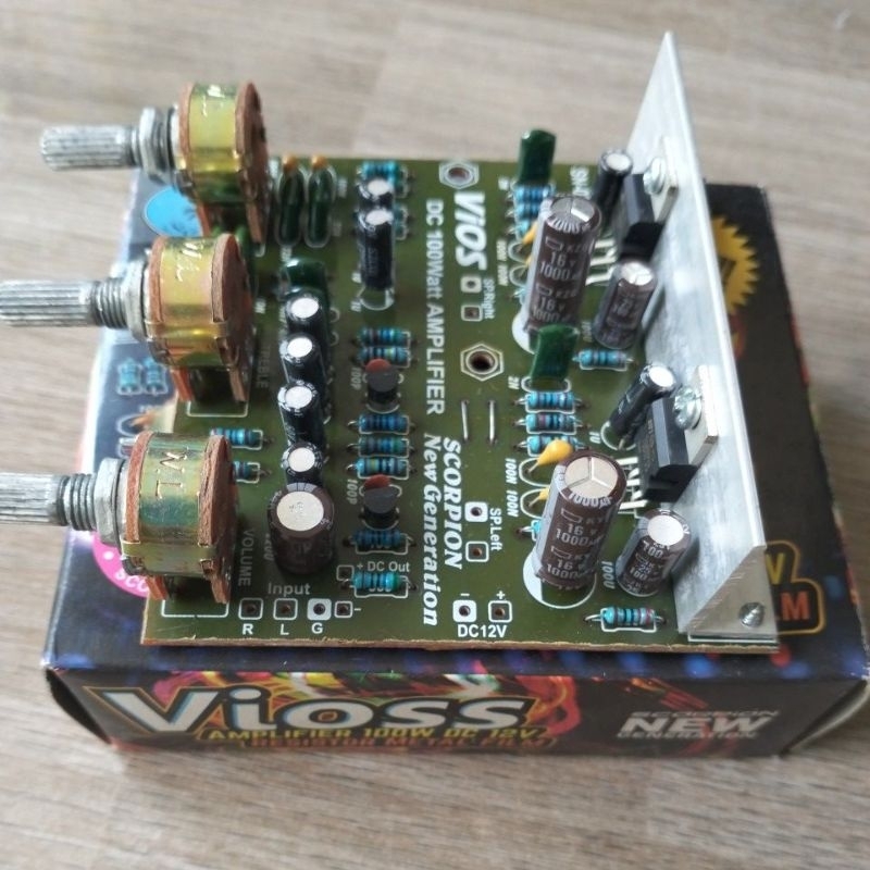 VIOSS driver power amplifier DC 12v 100w stereo New By scr