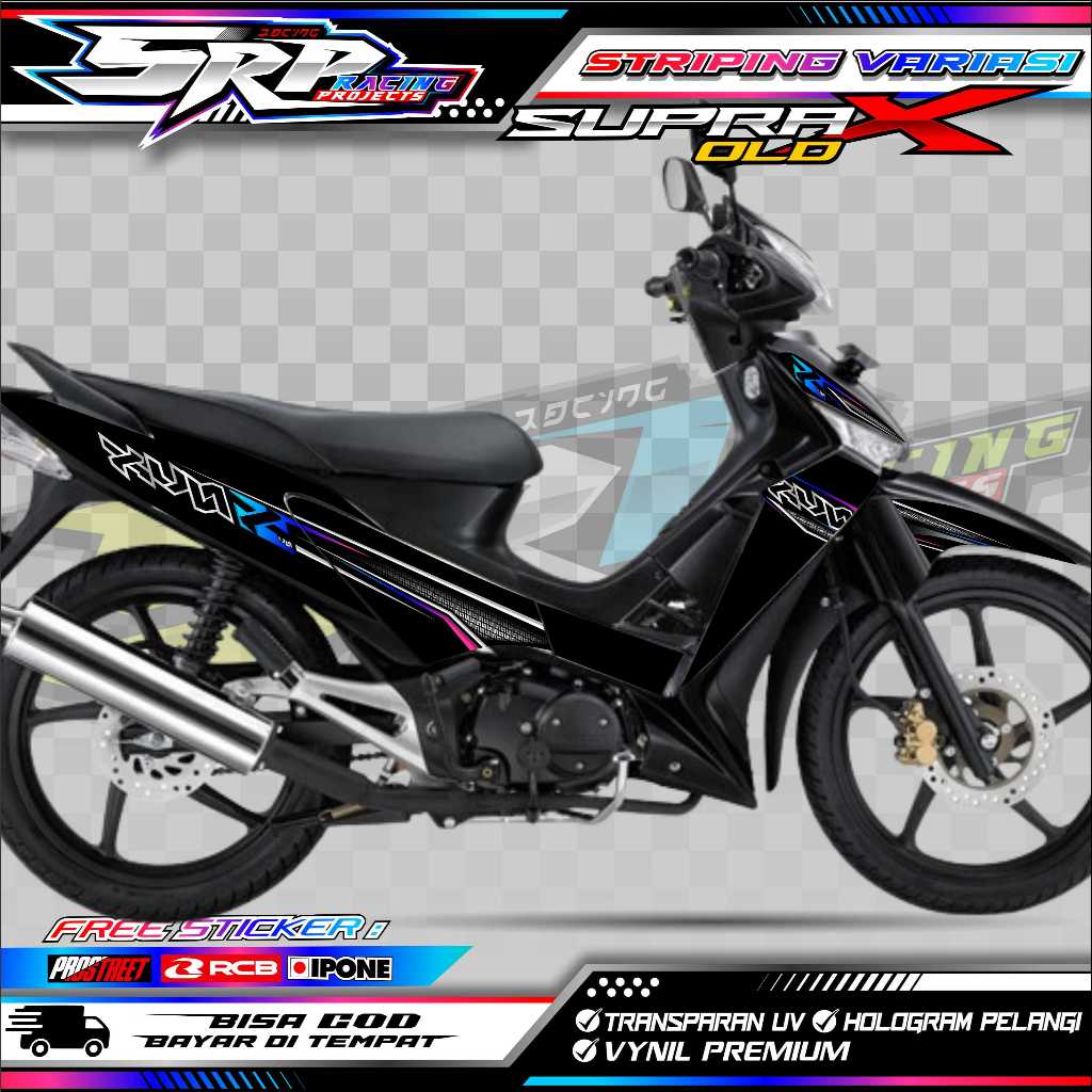 STRIPING VARIASI HONDA SUPRA X 125 OLD / STIKER VARIASI MOTOR SUPRA X 125 OLD