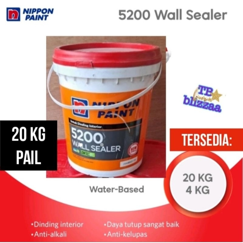 Nippon Wall Sealer 5200 Interior 20kg Pel Wallsealer 20kg Pail Cat dasar Dinding Nippon Paint