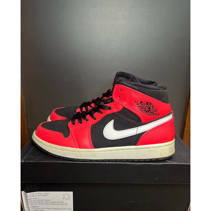 AIR JORDAN 1 MID ‘infrared’ 100% Original