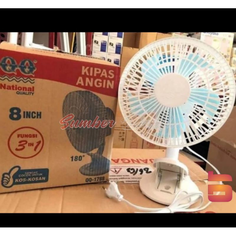 Kipas Angin QQ Jepit QQ-1788 3in1 Clip Fan 8 inch