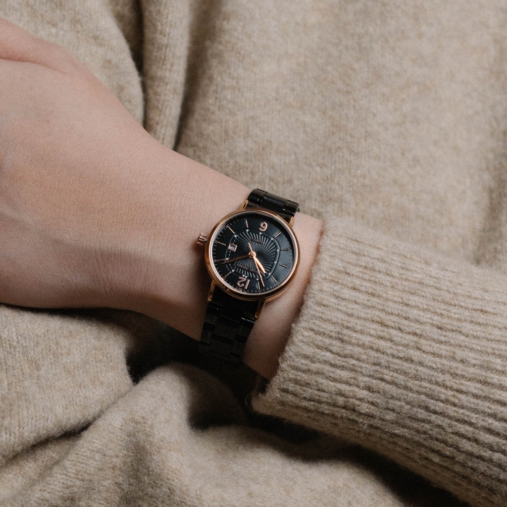 Jam Tangan Rantai Wanita Jean Alexis  KLETOS LHST JA116 - Prestige Edition - Black Dial (30mm)