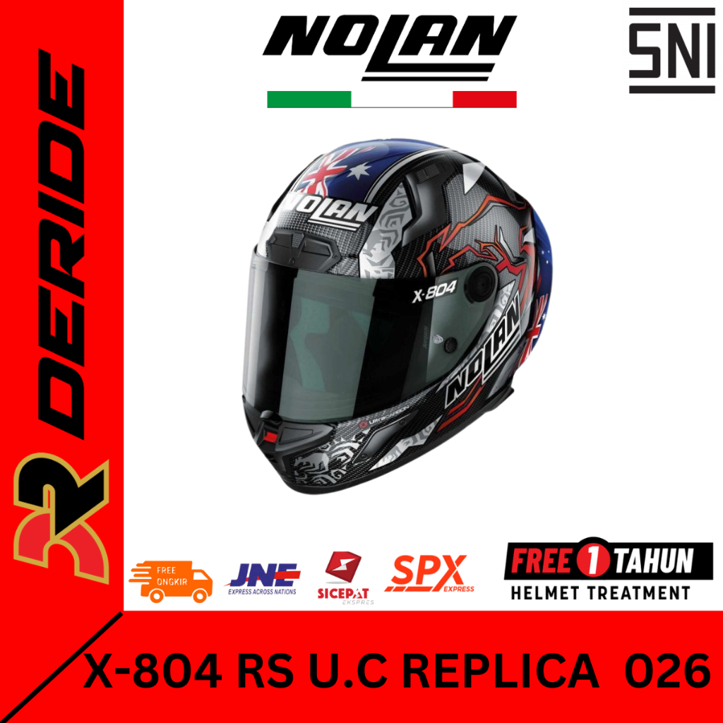 HELM NOLAN X-804 RS U.C. STONER 10TH ANNIVERSARY 026 FULL FACE SNI ECE