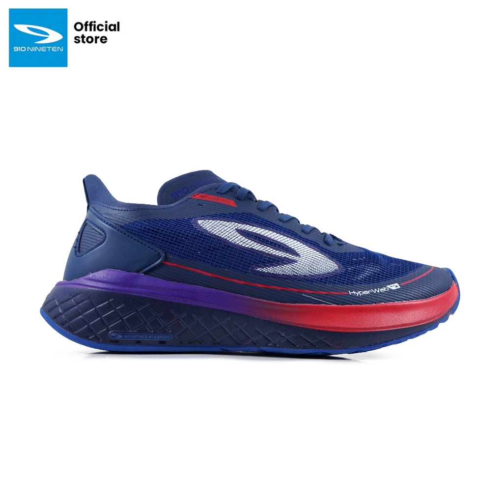 910 Nineten KENZO RUN Sepatu Running Lokal - Biru-tua/Merah/Ungu