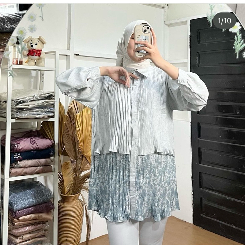 Kemeja Pleats Premium Silk