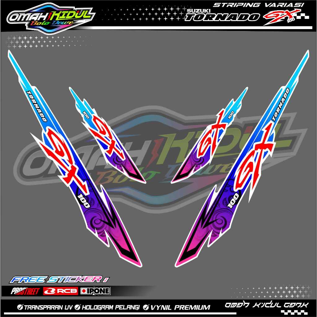 STRIPING VARIASI SUZUKI GX TORNADO / STICKER LIST MOTOR GX TORNADO