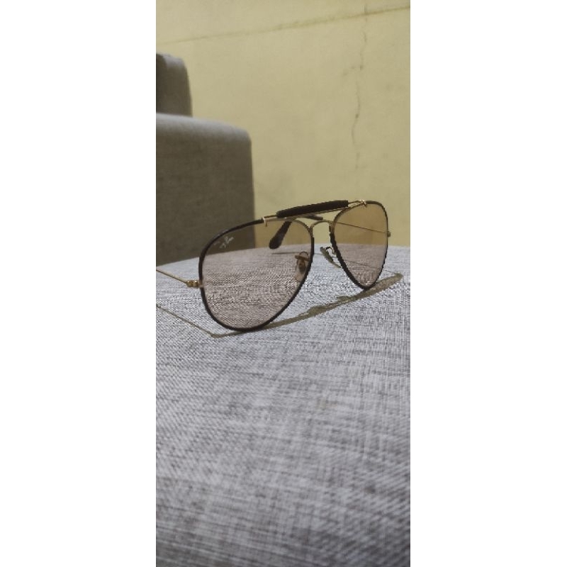 rayban outdoorsman Aviator leather usa