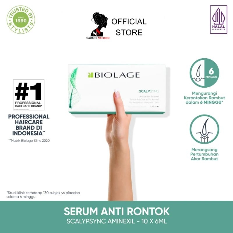 Matrix Biolage Scalpsync Aminexil 10 x 6 ML - Serum Rambut Rontok