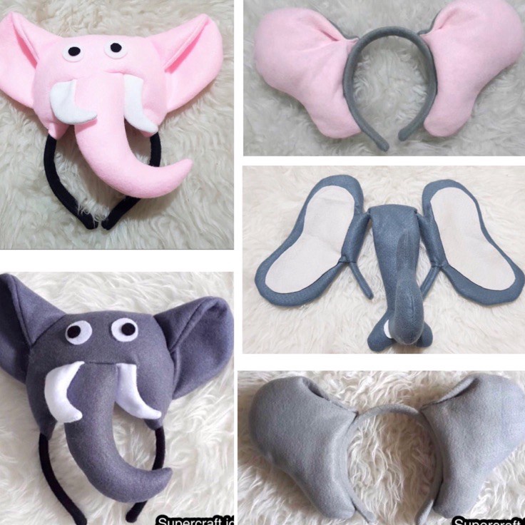 COD NEWPRODUCT Bando Karakter Gajah Kostum Gajah Binatang Topeng Anak Elephant Kostum Dumbo Bando Ga