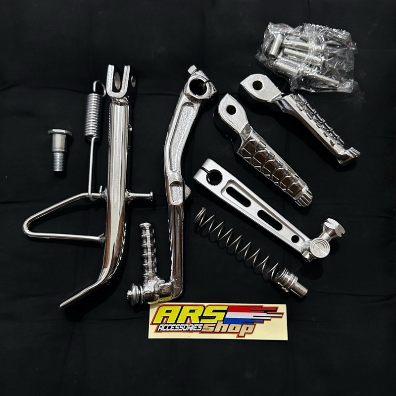 SEPAKET Standar Samping ring 14 chrome original thailand NTH + Selahan engkol chrome + step + Paha r