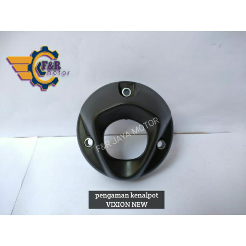 Moncong Knalpot Yamaha Vixion New NVA-NVL-VXN150 -Polos Hitam Cover-Tutup-Tameng-Pelindung Ujung Ken