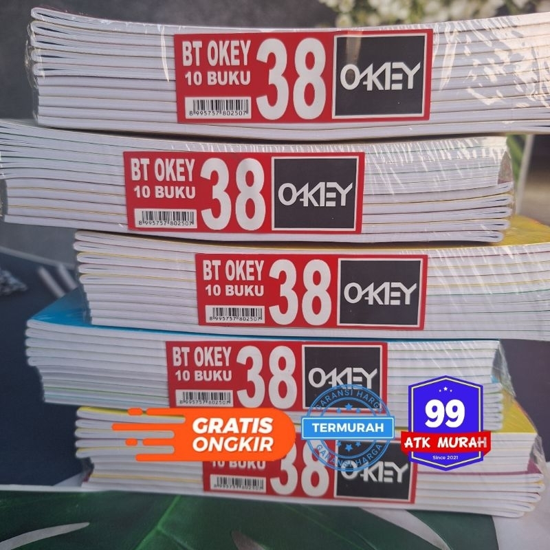 

Okey 38 Lembar/Buku Tulis 38 Lembar/Buku Sekolah/Note Book/Buku Catatan