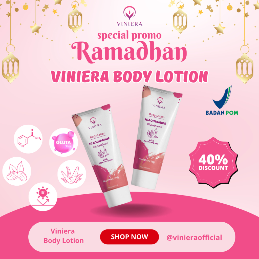 Viniera Body lotion With Niacinamide Glow up booster - Lotion pencerah kulit Original BPOM