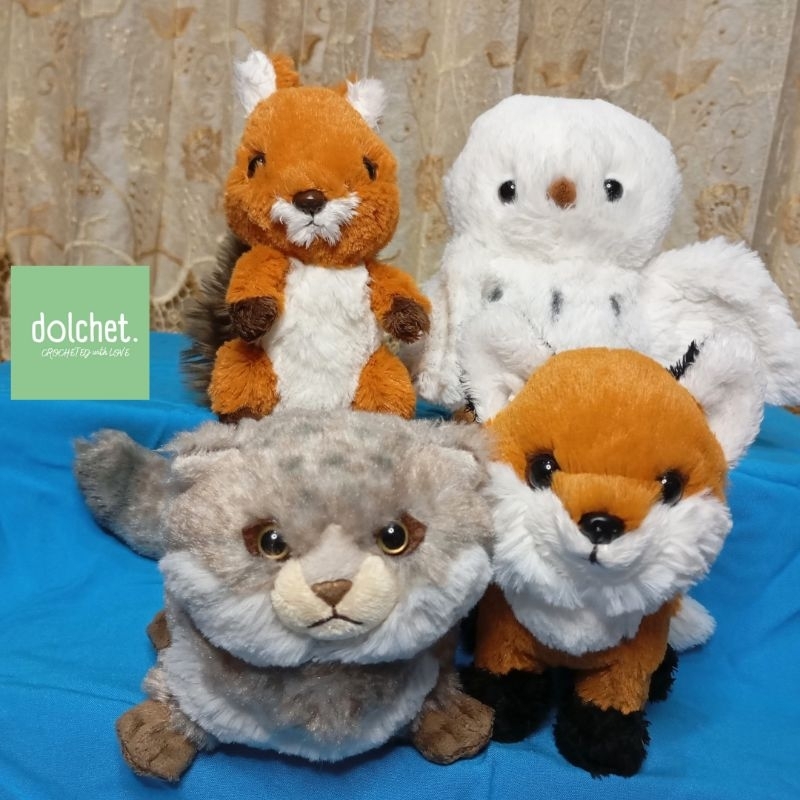 Boneka Tupai Burung Hantu Owl Kucing Manul Pallas Cat Rubah Fox Sunlemon Fluffies Premium
