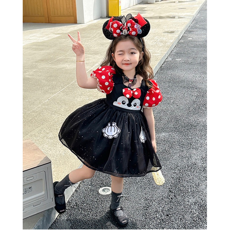 kostum minnie mouse anak/ dress minnie mouse/ costume  disney minnie mouse anak/ baju karakter minni