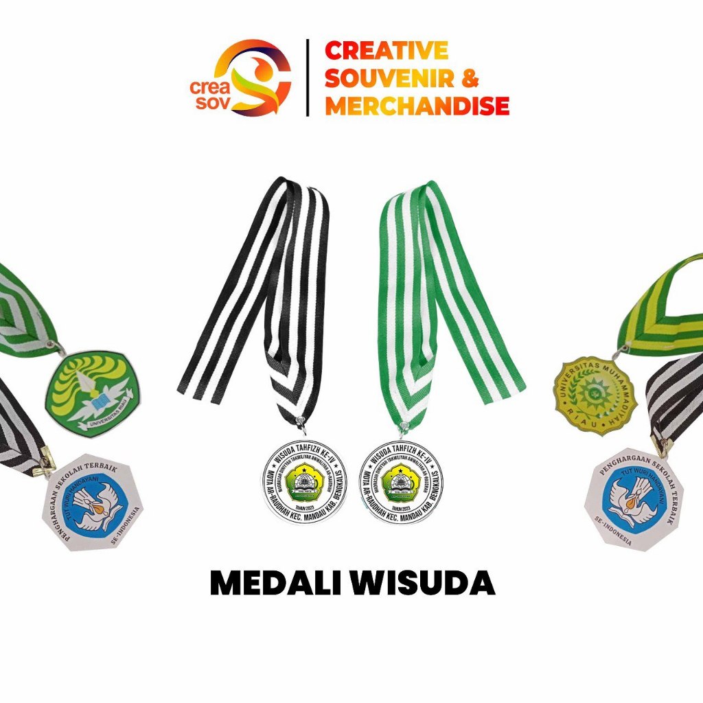 Creasov Medali Wisuda Medali Akrilik 6,5 cm Custom Medali Akrilik, Medali Akrilik Wisuda, Medali Wis