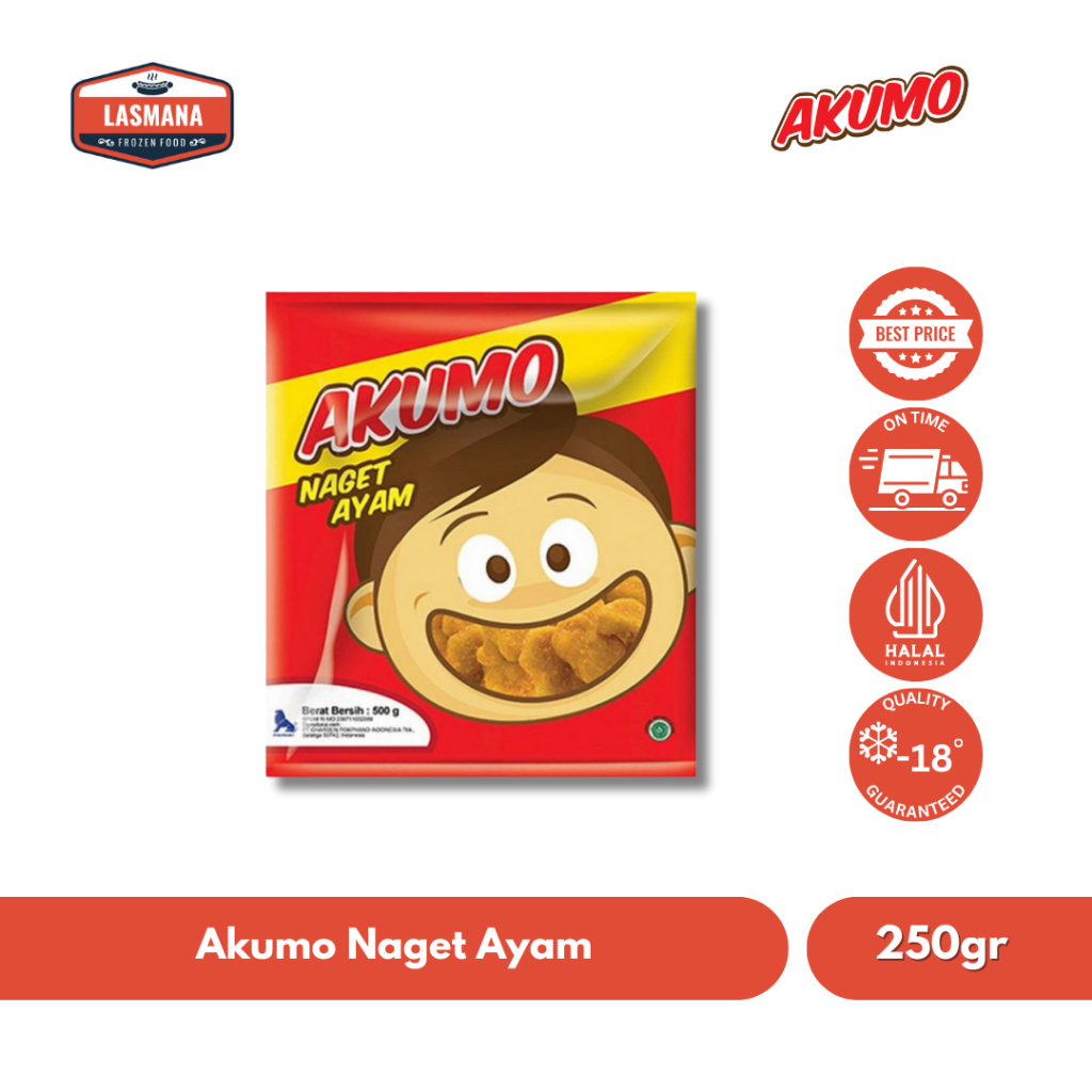 

AKUMO NUGGET AYAM 250GR, 500GR, 1KG