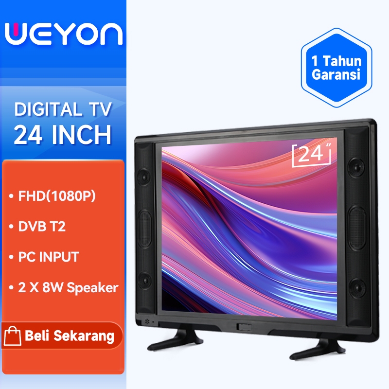 WEYON TV Digital 24 inch FHD Televisi Digital/Analog LED/LCD TV Televisi