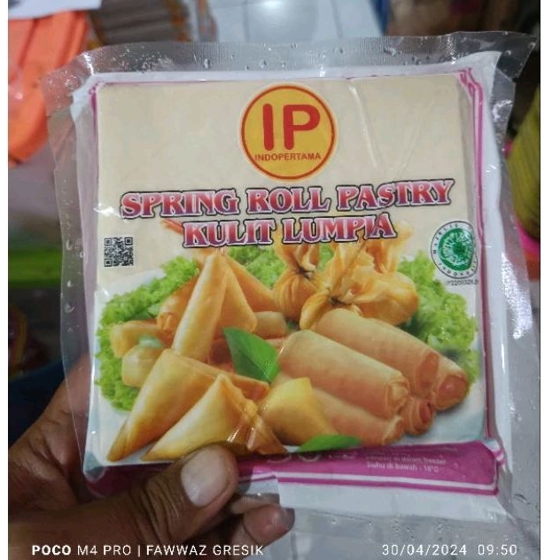 Kulit Lumpia Terbaik IP Spring Roll Pastry Kecil UK 125mm x 125mm / IP Kulit Lumpia Kecil 125 mm 250