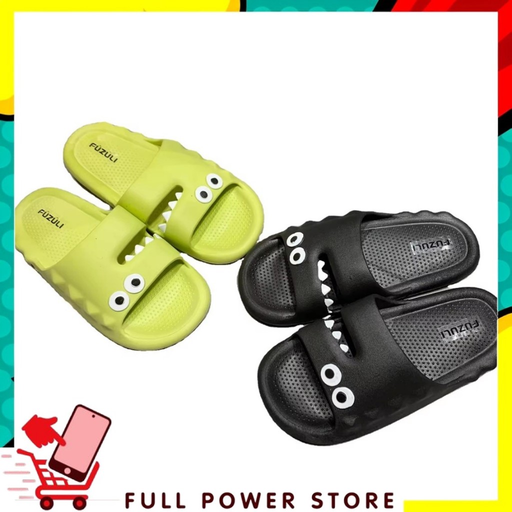 FPS Sandal Selop Unisex Cute Crocodile 6849 Sendal Rumahan Cewek Cowok Motif Buaya Bahan Karet Tebal