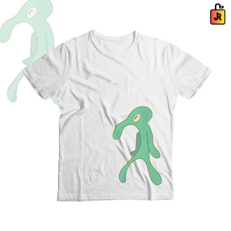 Erzsa Kaos Lukisan Squidward| Kaos Spongebob | Kaos Meme | Kaos Distro Katun Combad