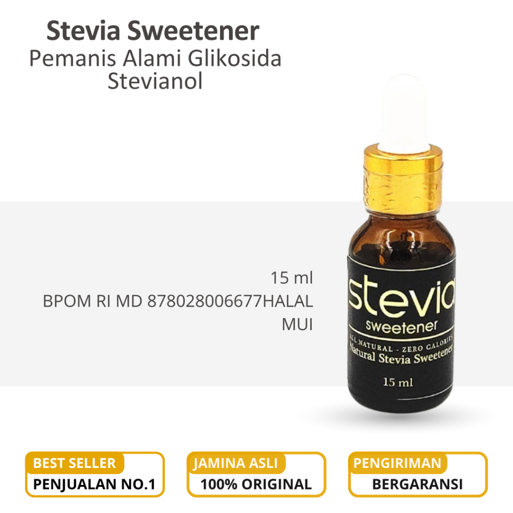 

Stevia Stefia Sweetener Pemanis Alami Tanpa Gula 15ml