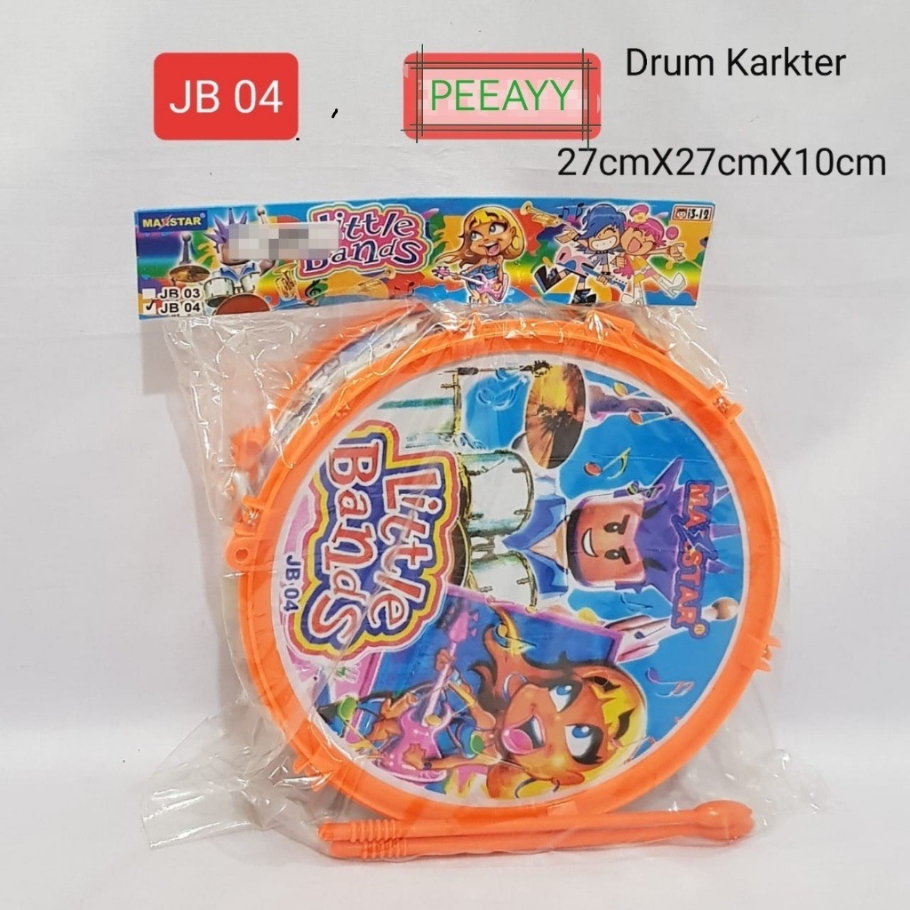 Mainan drum musik karakter transparan mainan musik drum musik edukasi musik anak anak
