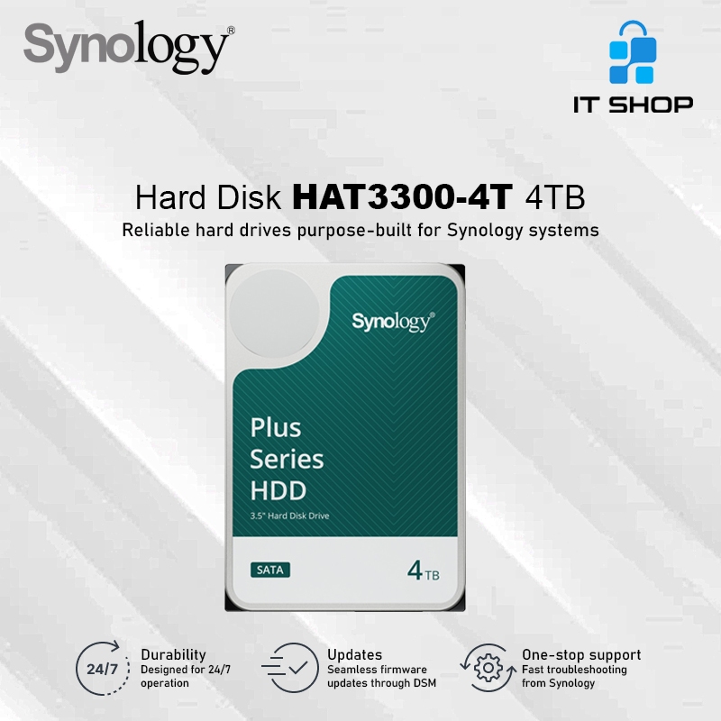 Synology Hard Disk HAT3300-4T - 4TB - Harddisk Server / NAS - 3.5 Inchi