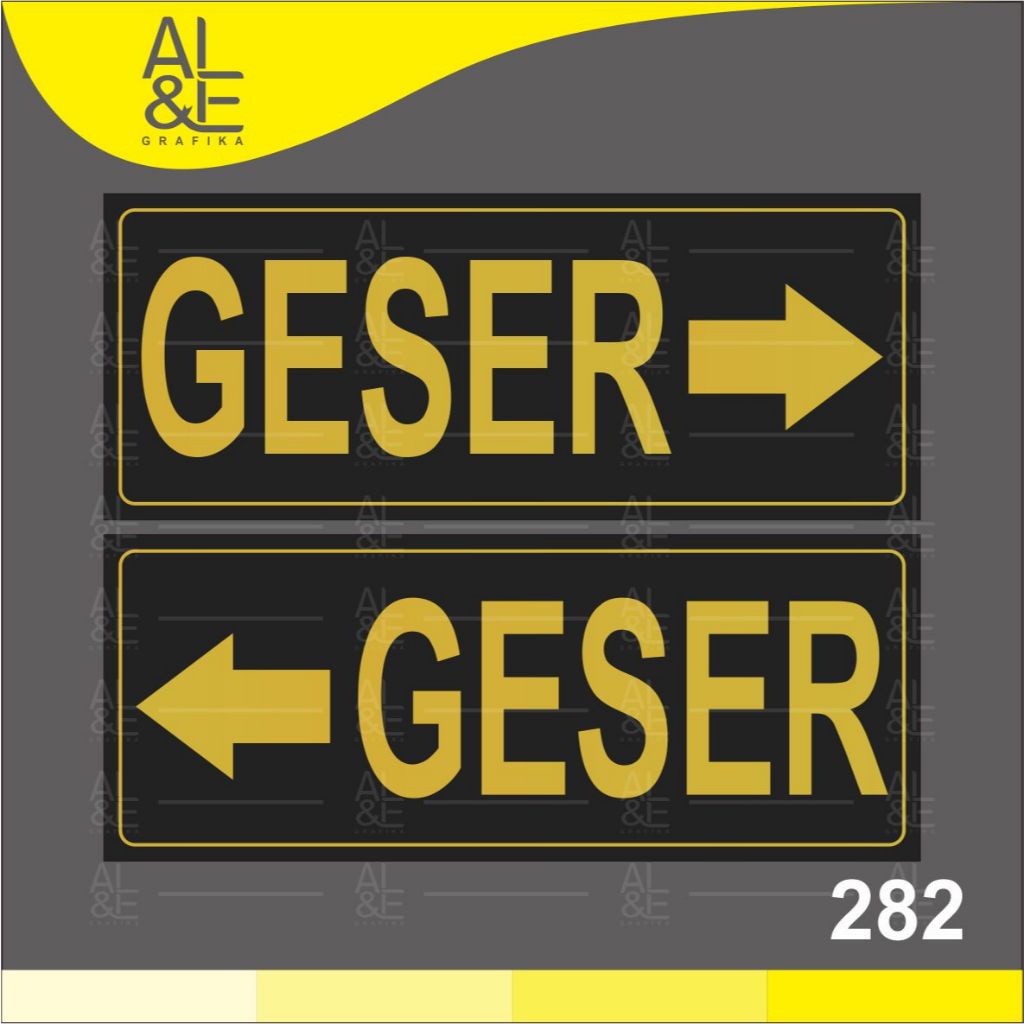 

282 - Stiker Pintu Geser Kanan dan Kiri, Gold, Sticker Vinyl, Tahan Air