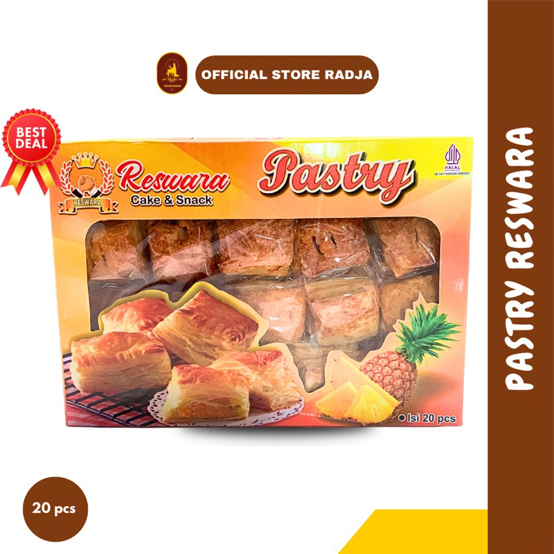 

[20 Pcs] Kue Pastry Rasa Nanas Dan Rasa Cokelat Reswara Jogja Pastry Enak - Oleh Oleh Jogja