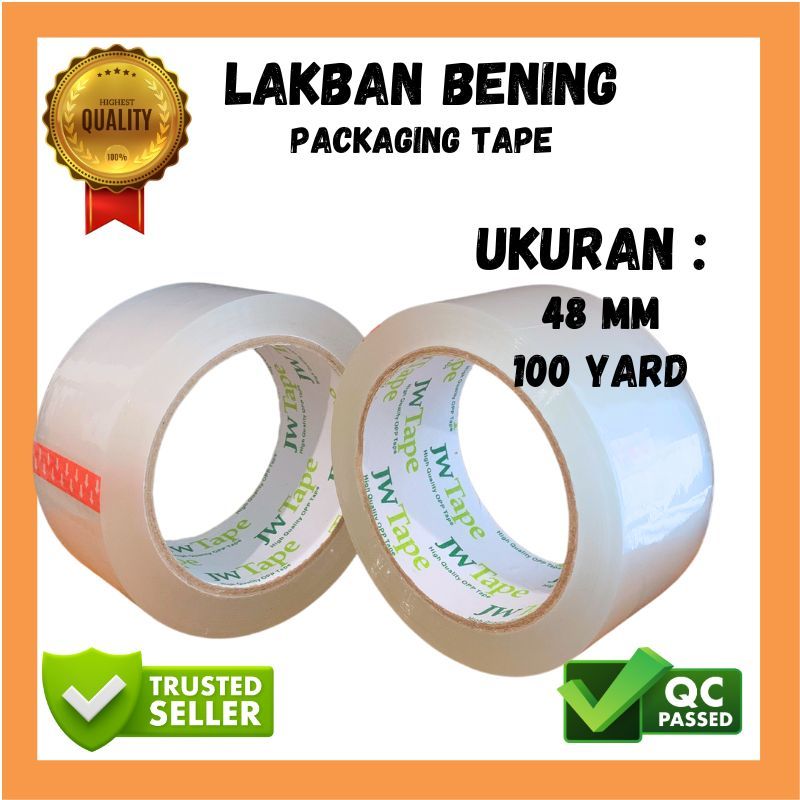 

Lakban Bening/OPP Tape Merk JWTape 48 MM X 100 YARD Murah dan Berkualitas - 1 ROLL