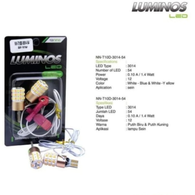 LAMPU LED SENJA LUMINOS T10 DF1 2in1 2 WARNA LAMPU LED SEIN SENJA LUMINOS