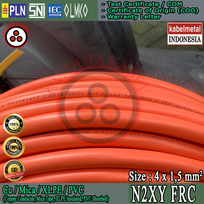 Kabel N2XY FRC 4x1,5 mm2 KABEL METAL (KMI) /4x1,5 mm/4 x 1.5 mm mm2/4x1,5mm mm2/4 x 1,5/4 x 1.5