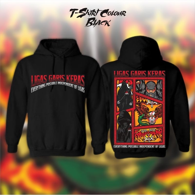 Hoodie Distro Ligas Garis Keras Everything Possible Independen of Ligas Bahan Cotton Fleece Premium