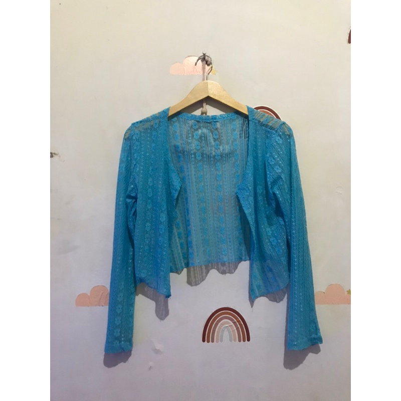 Pakaian Atasan Wanita Cardigan Outer Crop Tipis Murah