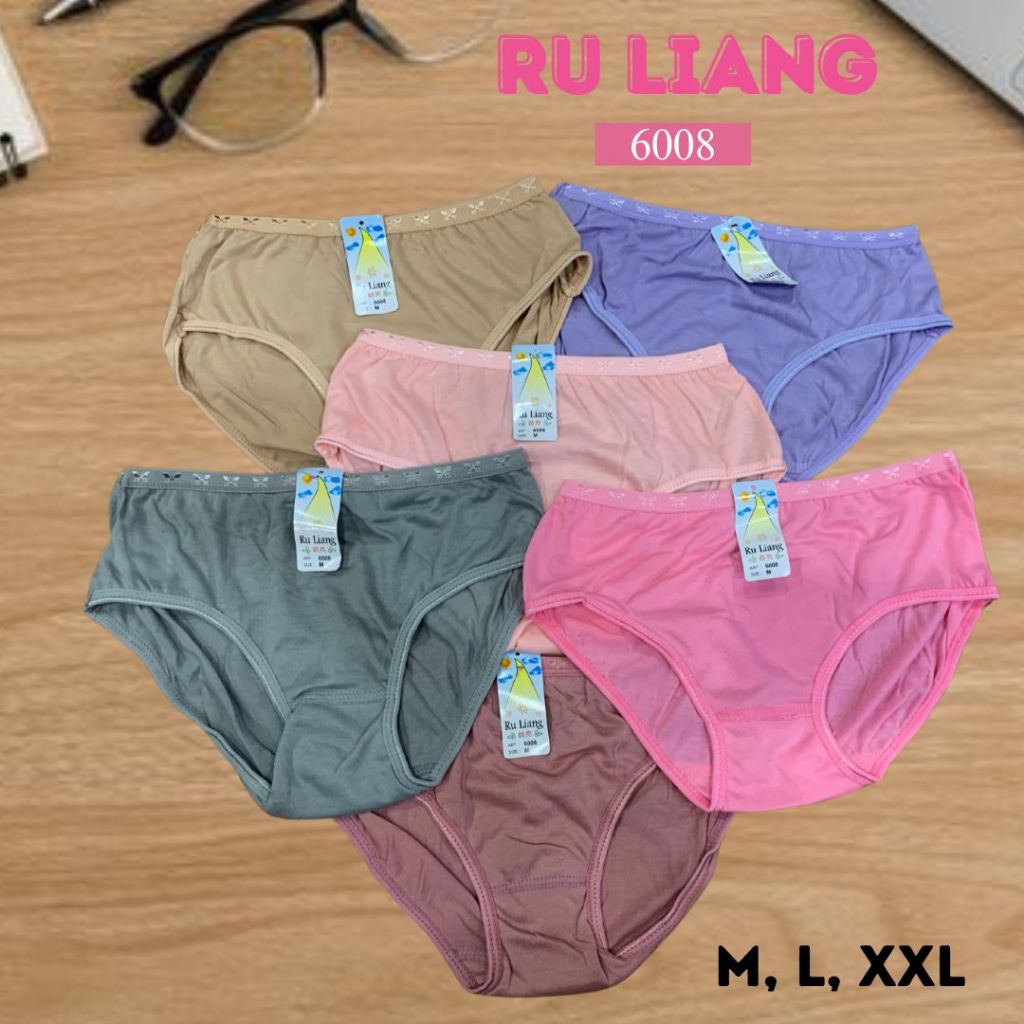 [6-12 pcs] RU LIANG / Cd Celana Dalam Wanita Dewasa Jumbo Lusinan Besar Merk Ru Liang Original Premi