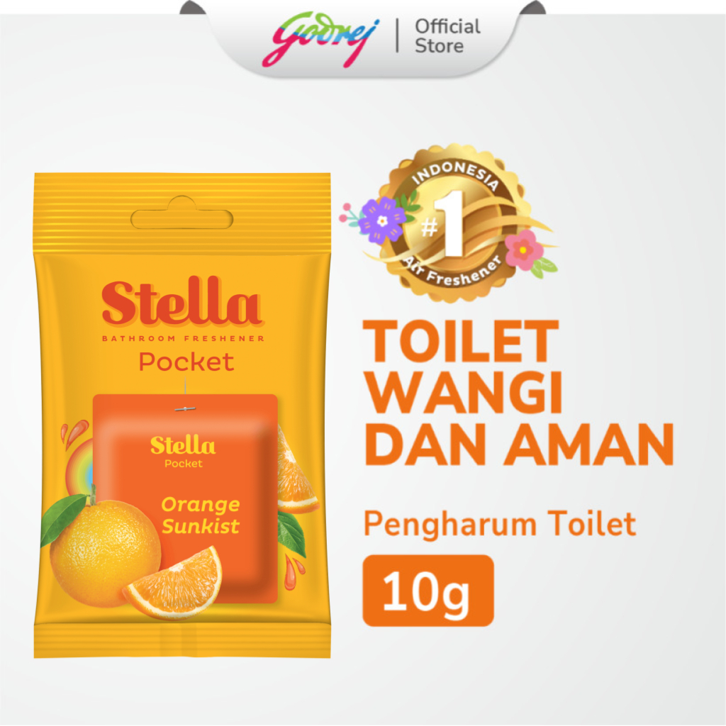 Stella Pocket Bathroom Orange Sunkist 10 gr - Pengharum Pewangi Kamar Mandi