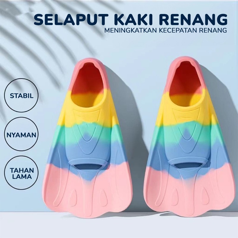 Kaki Katak Silicone Fin Renang Diving DEWASA Anak XXS-M FREE TAS KAKI KATAK