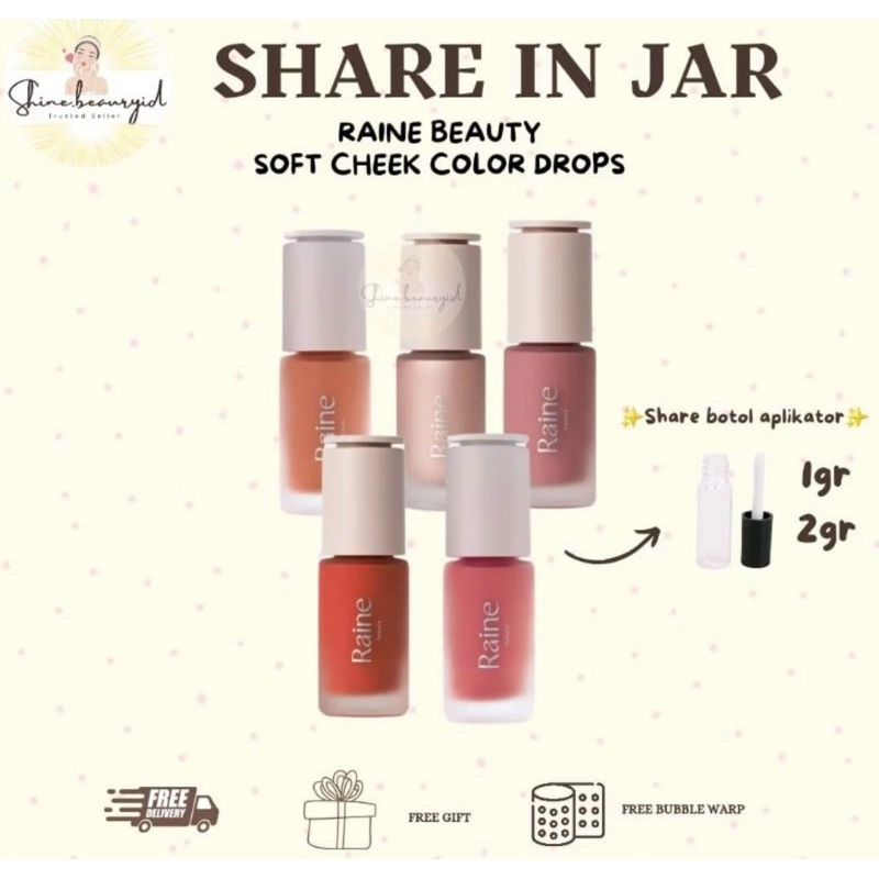 Raine Beauty Soft Cheek Color Drops liquid blush /Raine beauty liquid blush share in jar