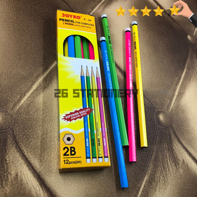 

Pensil joyko 2B P-94 / cover warna warni