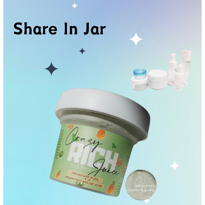 [SHARE IN JAR] KOURU Crazy Rich Juice Clay Mask with Oat Scrub