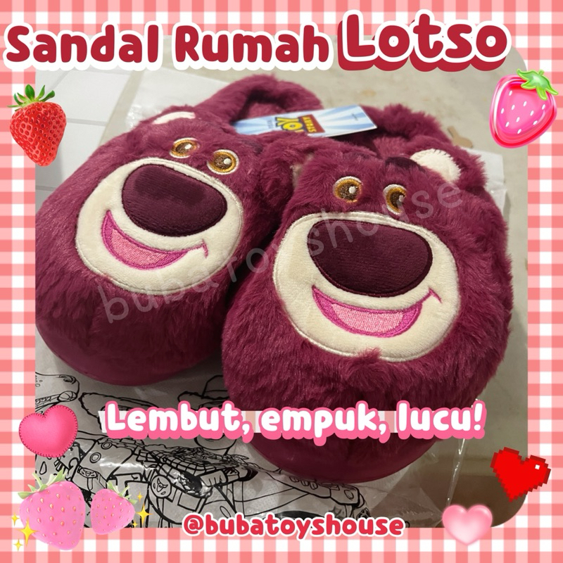 Sandal Rumah Lotso Sendal Kamar Tidur Toy Story Pink Beruang Lucu Boneka karakter kartun disney