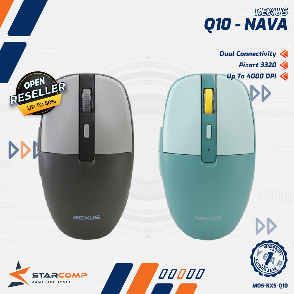Mouse Gaming Wireless Bluetooth Rexus Q10 Nava