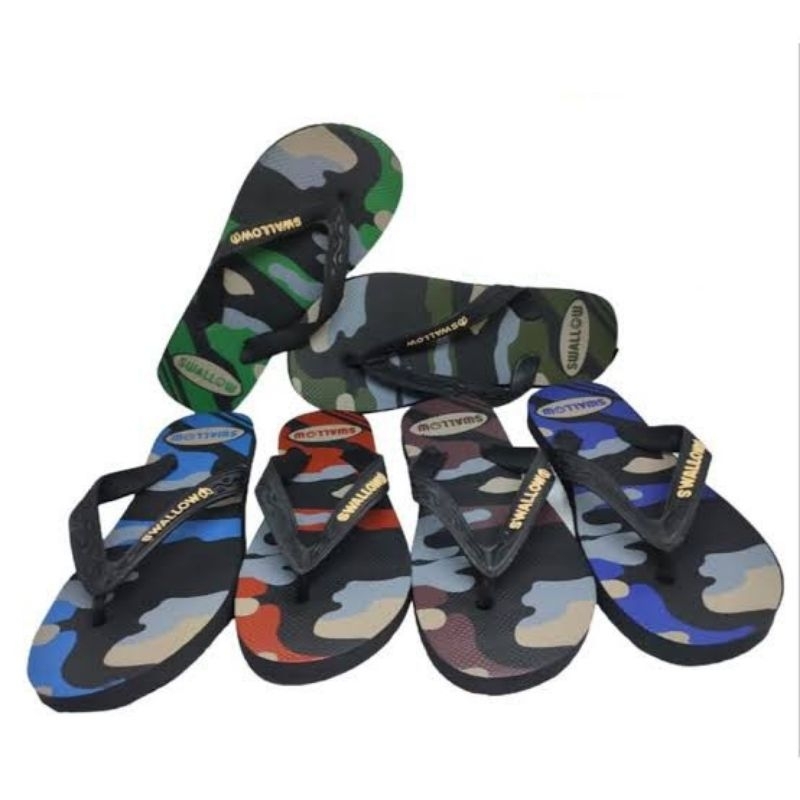 Sandal Jepit Swallow Camo - Motif Military - Sandal Swallow