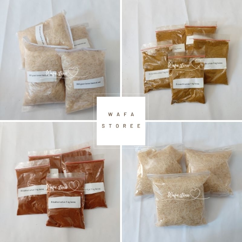 

Bumbu kabsah, beras basmati 200gr dan gratis rempah