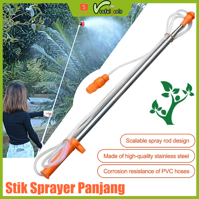 Usefultools Stick Sprayer Panjang Elektrik 2.6/3.6M Stainless Steel Stick teleskopik panjang Pestici